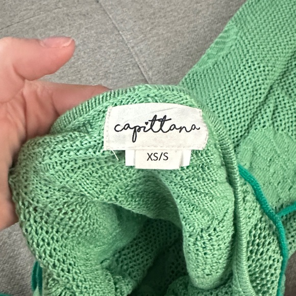 Green Crochet Maxi Dress with Fringe - Picture 8 of 8